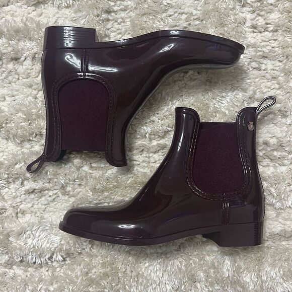 Lemon Jelly Comfy Chelsea Ankle Rain Booties Women’s Sz 39 Bordeaux Purple - Picture 2 of 10